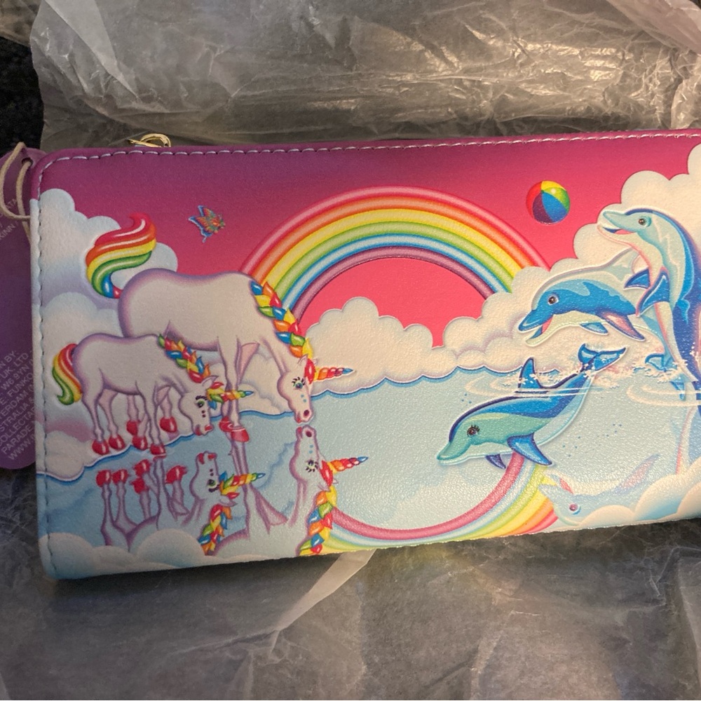 Loungefly Lisa Frank Rainbow Unicorn and Dolphin Wallet